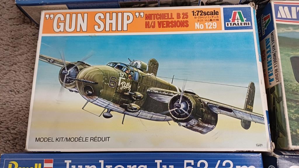 Italeri Mitchell B25 Gun Ship H/J 1:72 Bouwpakket No. 129, Ophalen of Verzenden