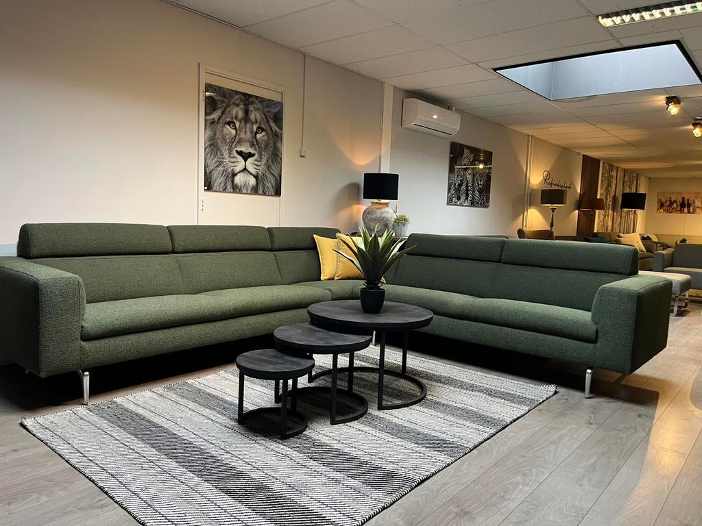 Leolux Horatio ploegstof Monza, Leolux artifort design on stock rolf benz montis, Overige maten, Hoekbank, 300 cm of meer