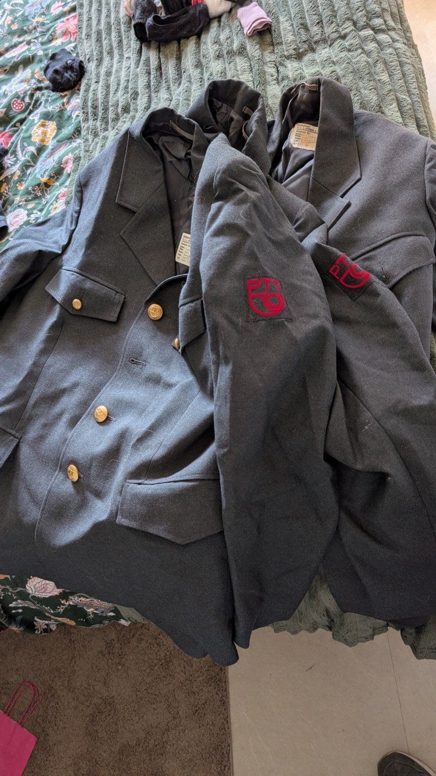 4 originele vintage PTT jassen (3x 52n, 1x 54n), Ophalen of Verzenden, Gedragen, PTT