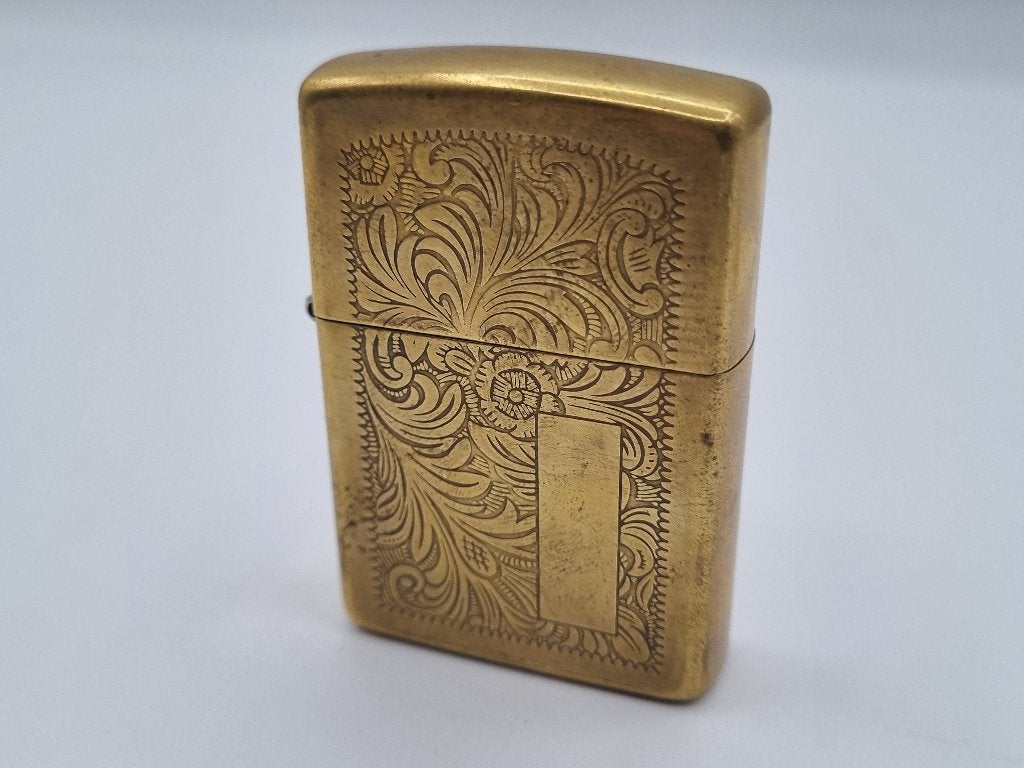 Zippo Venetian Brass 1991 Aansteker, Verzenden, Gebruikt, Aansteker