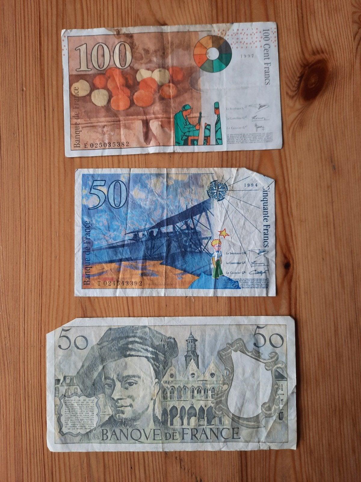 3x Franse biljetten, Ophalen of Verzenden, Buitenland, Bankbiljetten