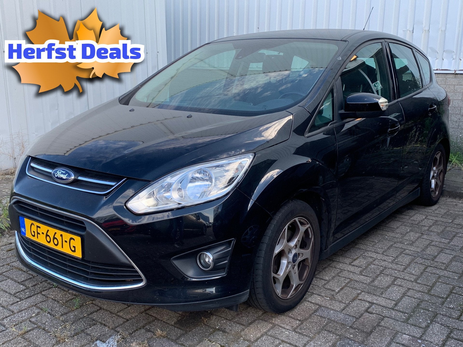 Ford C-Max 1.0 Edition|Motor Defect|Navigatie|Airco|EXPORT|, Auto's, Voorwielaandrijving, Zwart, Zwart, Origineel Nederlands