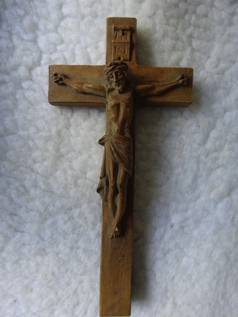 Prachtig fijn handgesneden kruisje met corpus, Ophalen of Verzenden