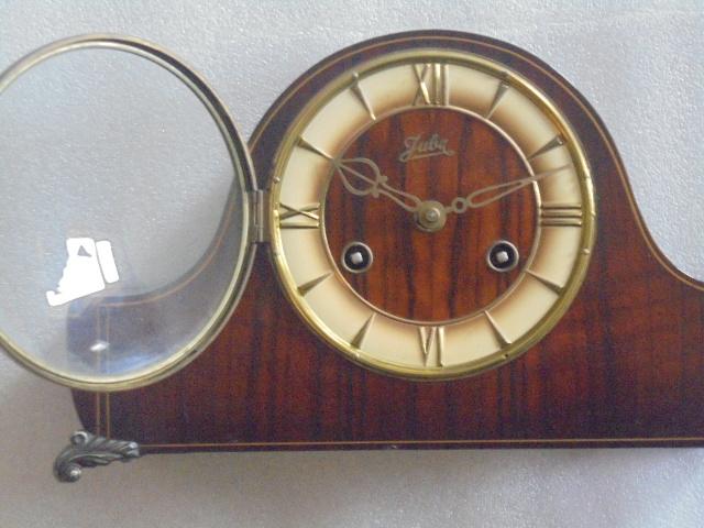 Antieke Eiken Juba Pendule., Antiek en Kunst, Antiek | Klokken, Ophalen of Verzenden