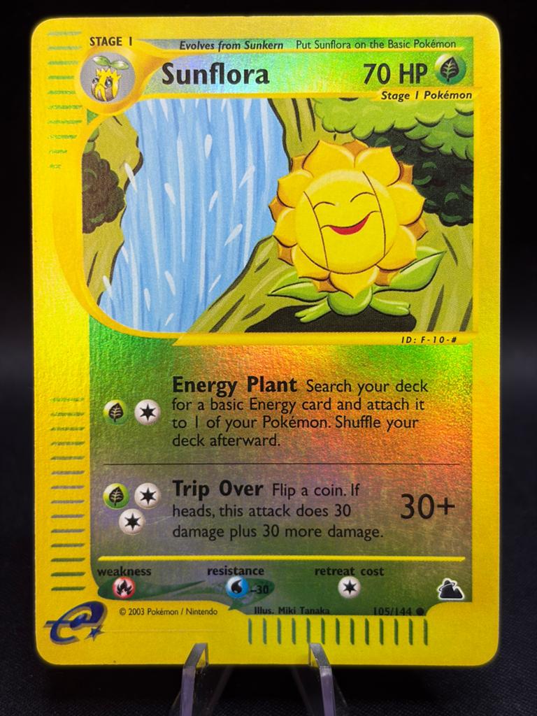 Sunflora 105/144 Skyridge Reverse Holo, Ophalen, Zo goed als nieuw, Losse kaart, Foil