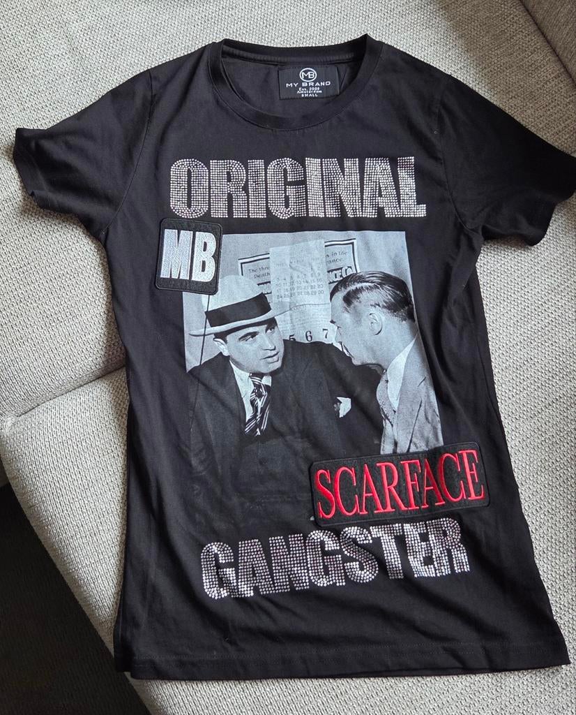 My Brand T-shirt Zwart met Scarface print S, Kleding | Heren, Zwart, Ophalen of Verzenden, Zo goed als nieuw, Maat 46 (S) of kleiner