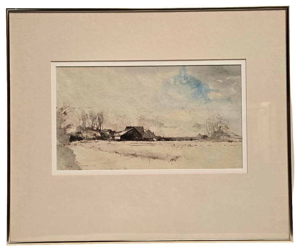 Aquarel Alphense boerderij – 1989 door Jose Calsina, Antiek en Kunst, Kunst | Schilderijen | Klassiek, Ophalen