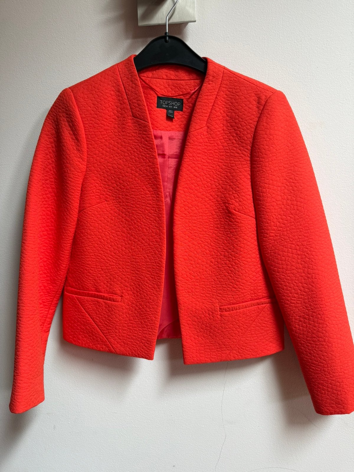 Oranje kort jasje Topshop maat 36, Ophalen of Verzenden, Zo goed als nieuw, Maat 36 (S), Oranje