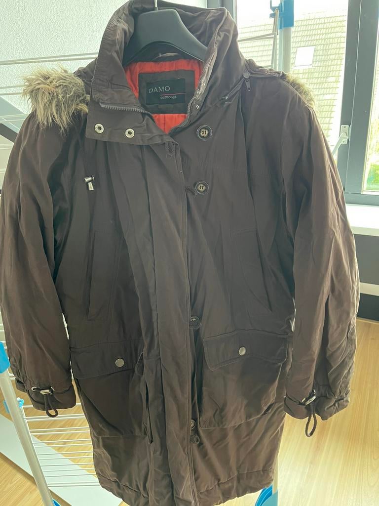 Winterjas Damo, Kleding | Dames, Ophalen of Verzenden, Zo goed als nieuw, Maat 42/44 (L), Bruin