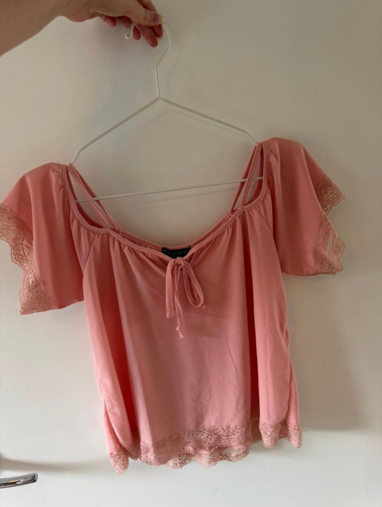 Roze top, Ophalen, Korte mouw, Roze, Maat 36 (S)