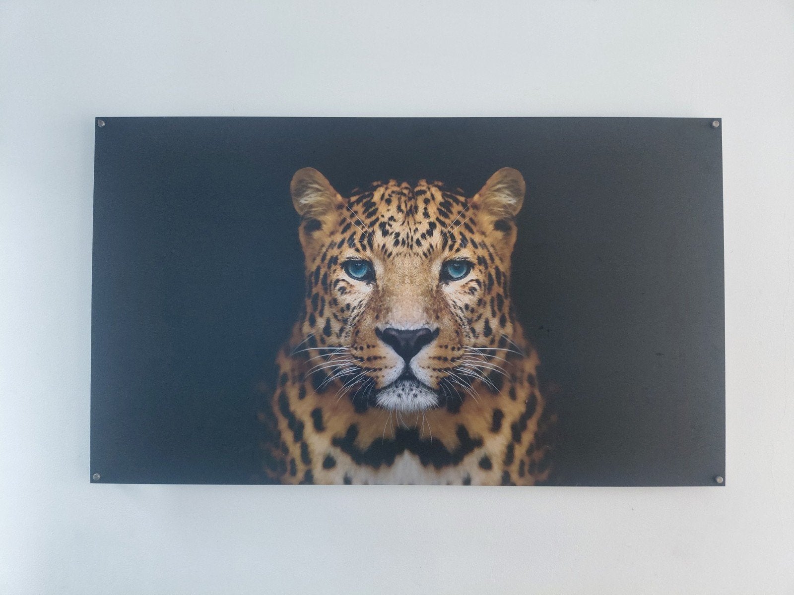 Zwevend schilderij luipaard 120x70 cm, Ophalen