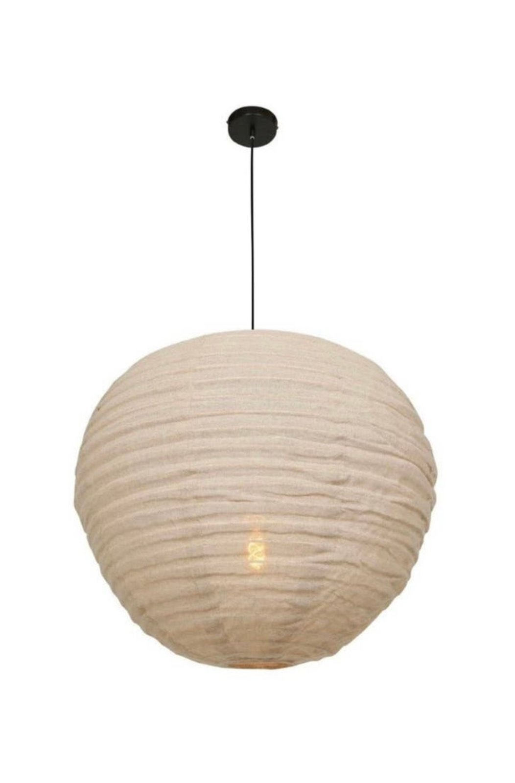 2 x beige XL linnen lamp / hanglamp, nieuw, Ophalen, Zo goed als nieuw