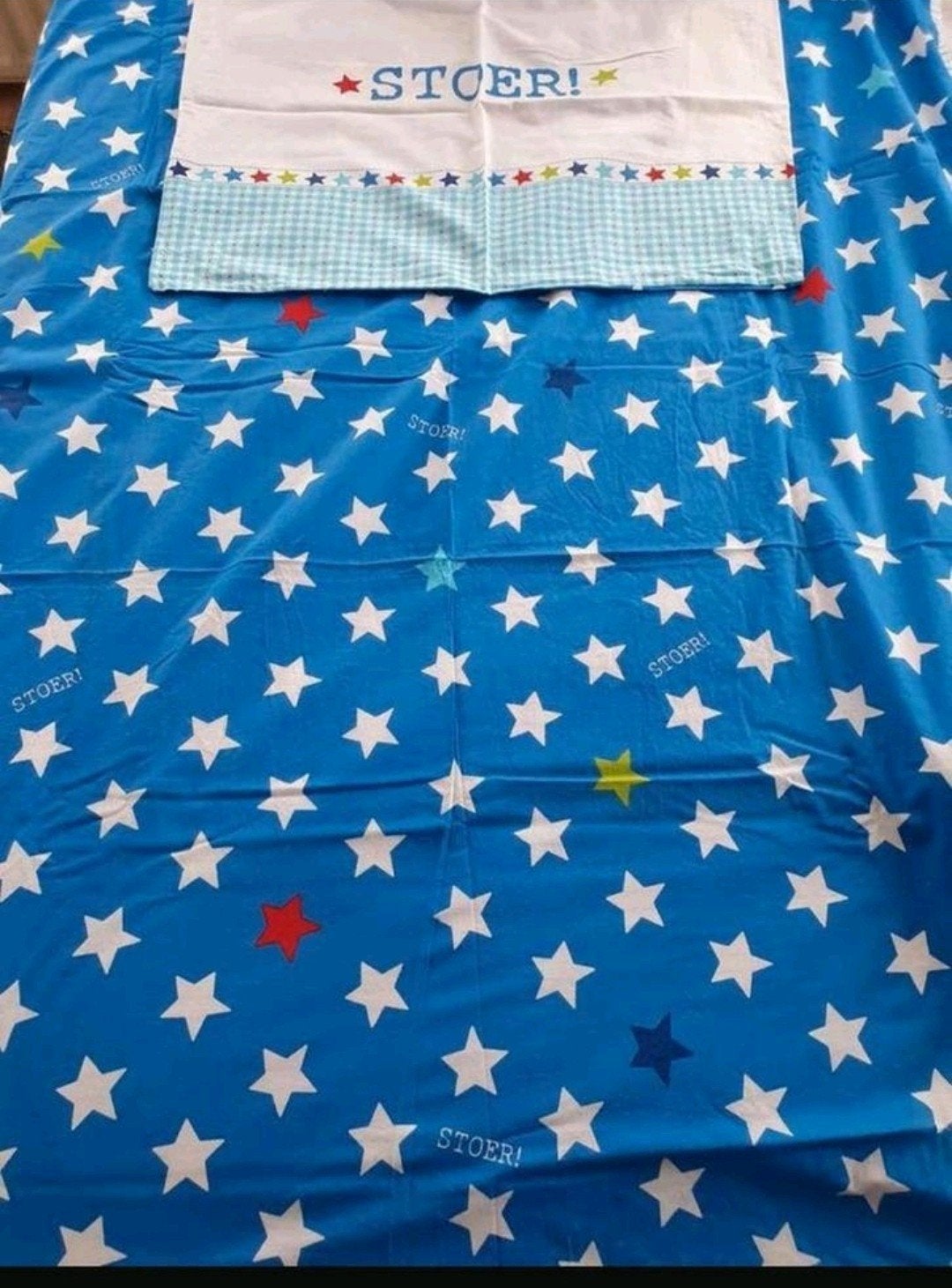 Lief! Lifestyle dekbedovertrek Stoer 1p sterren blauw, Ophalen of Verzenden, Wit, Jongetje of Meisje, Dekbedovertrek