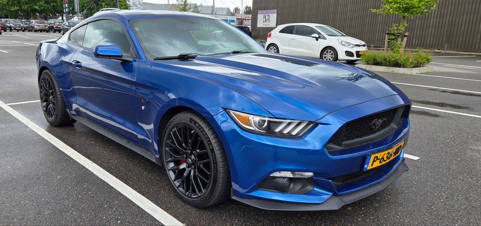 Ford Mustang 2017 Blauw, Auto's, Achterwielaandrijving, 1738 kg, Leder, Handgeschakeld