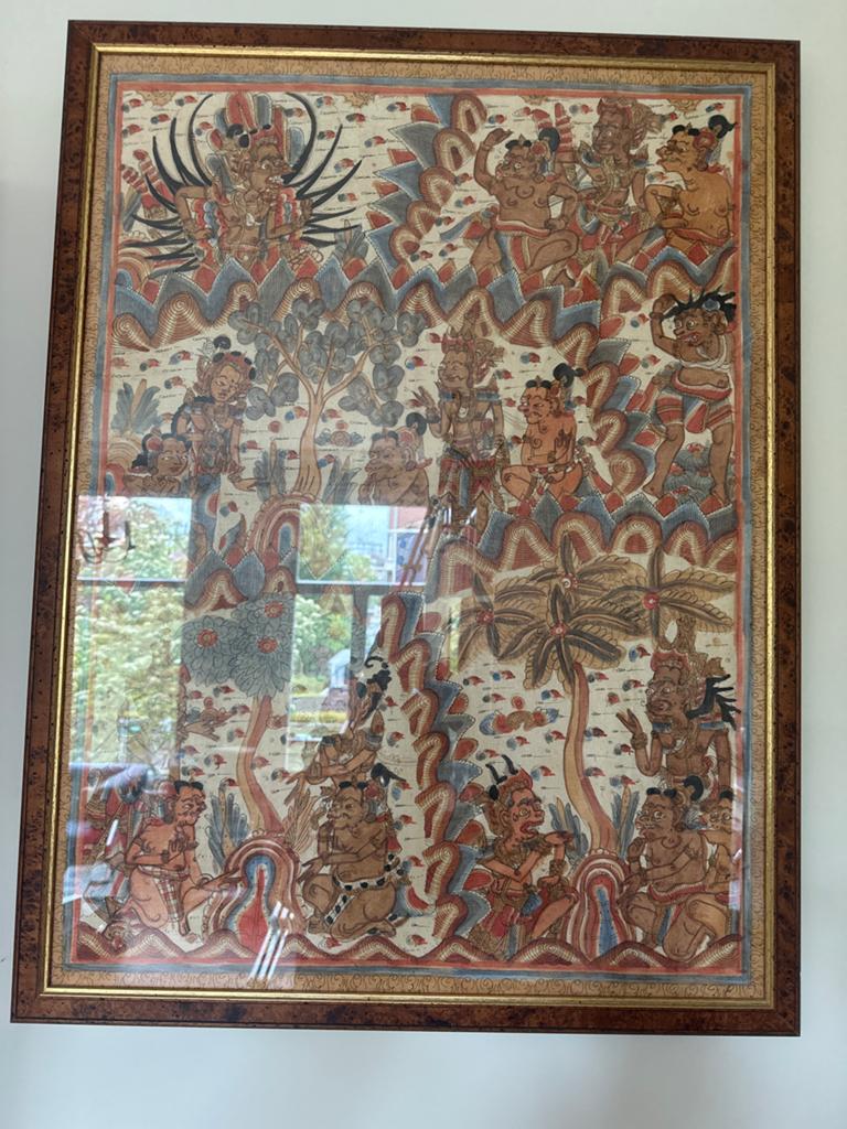 Batik schilderij, Ophalen