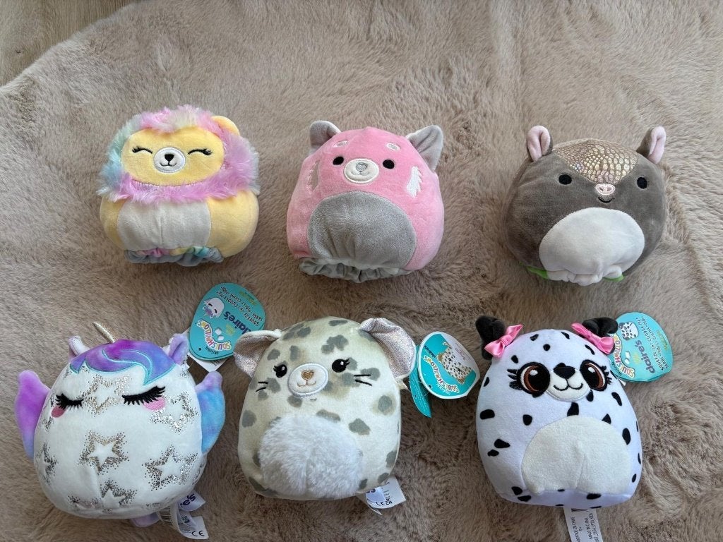 6 squish mallow knuffels, 3 nog nieuw! 3 reversable!, Ophalen of Verzenden, Nieuw, Overige typen
