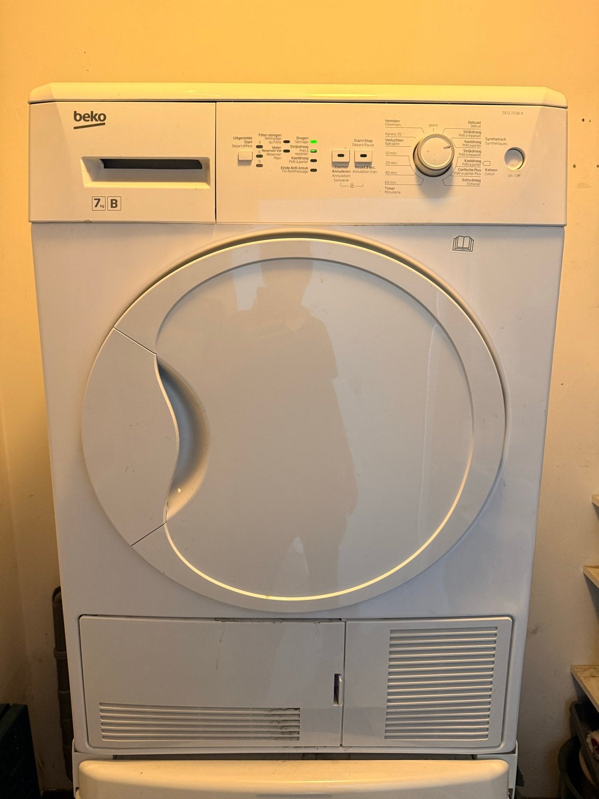 Beko Condensdroger DCU 7230 X - 7 kg, Witgoed en Apparatuur, Ophalen, 6 tot 8 kg, Anti-kreukfase, Zo goed als nieuw