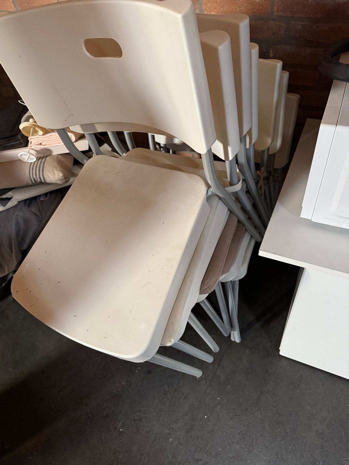 Stapelbare stoelen IKEA - Ideaal voor extra zitplaatsen, Ophalen, Kunststof, Gebruikt, Wit