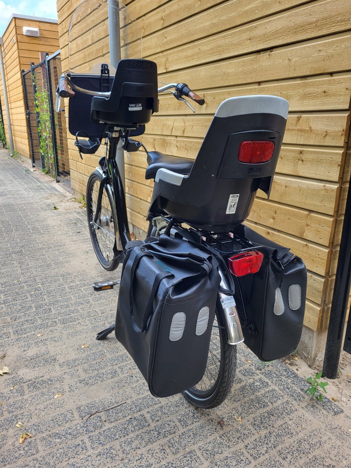 Sparta mamafiets met kinderzitjes en fietstassen, Ophalen, Sparta, Versnellingen, Trommelrem