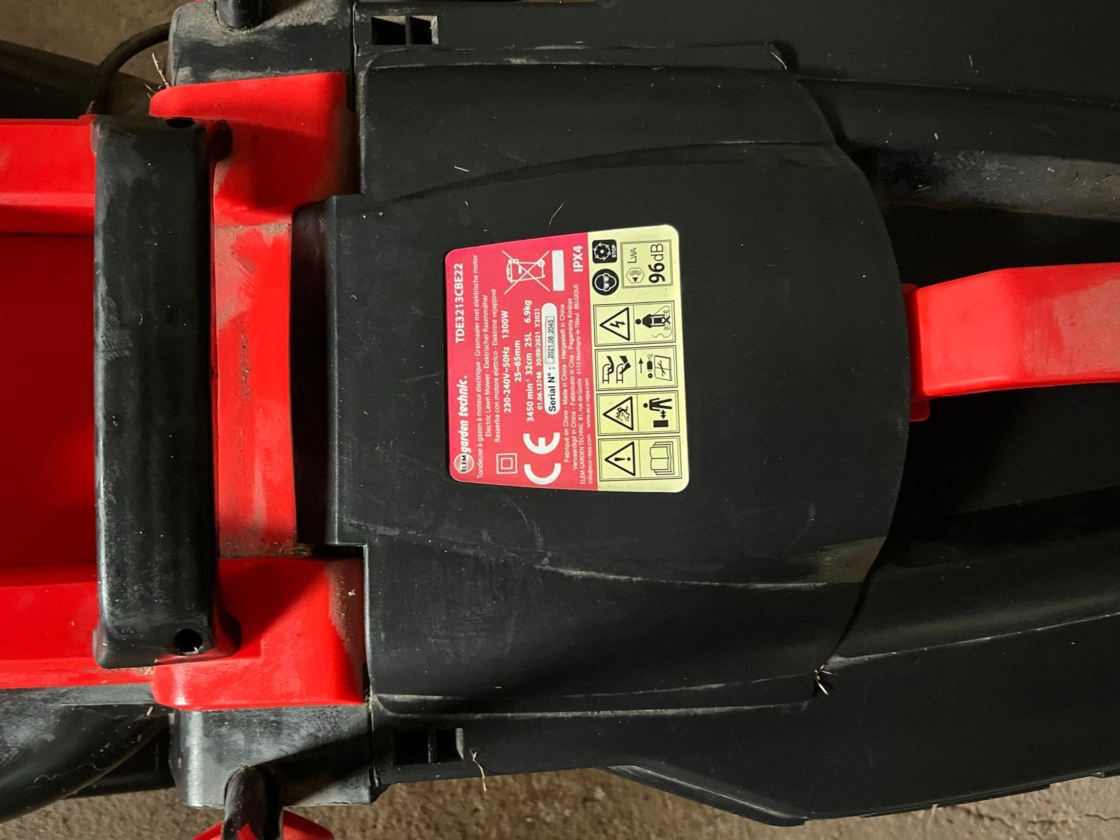 Elektrische grasmaaier Elem Garden Technik 1500W, Ophalen, Cirkelmaaier, Gebruikt, Elektrische grasmaaier