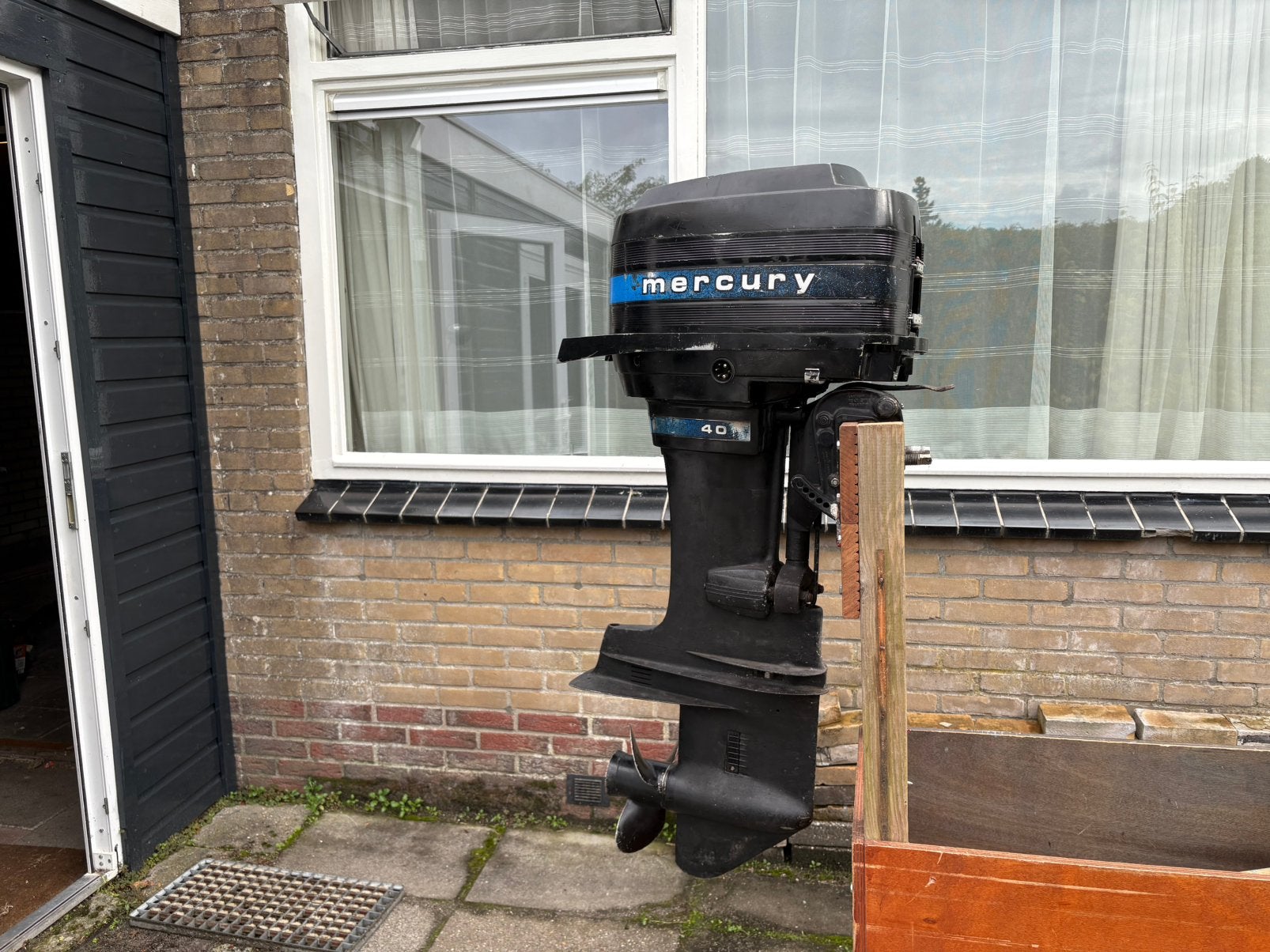Retro Speedboot met 40pk mercury en trailer MOET NU WEG!!!, Watersport en Boten, Ophalen, Gebruikt, Motor en Techniek, Motorboot