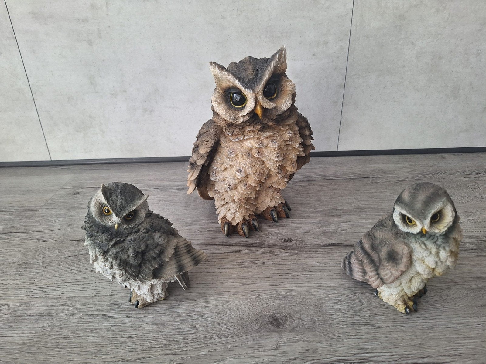 Set van 3 decoratieve uilenbeeldjes, Ophalen of Verzenden, Zo goed als nieuw