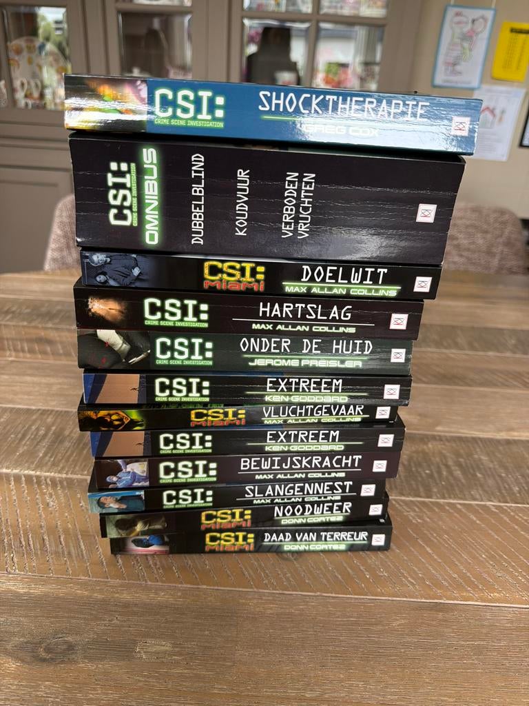 Grote collectie CSI boeken - Crime Scene Investigation, Ophalen of Verzenden, Gelezen, Tv-bewerking