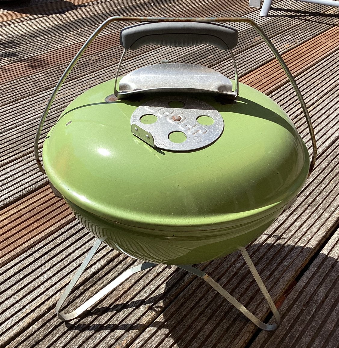 Weber Smokey Joe Compacte Houtskoolbarbecue - Groen, Tuin en Terras, Ophalen, Gebruikt