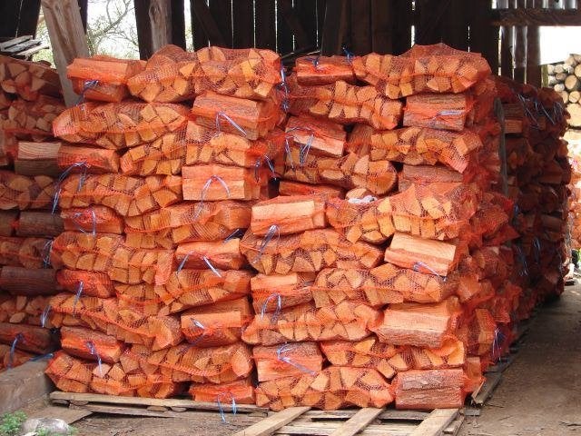 Eiken - Beuk - Haardhout in Netzakken, 6 m³ of meer, Ophalen, Eikenhout