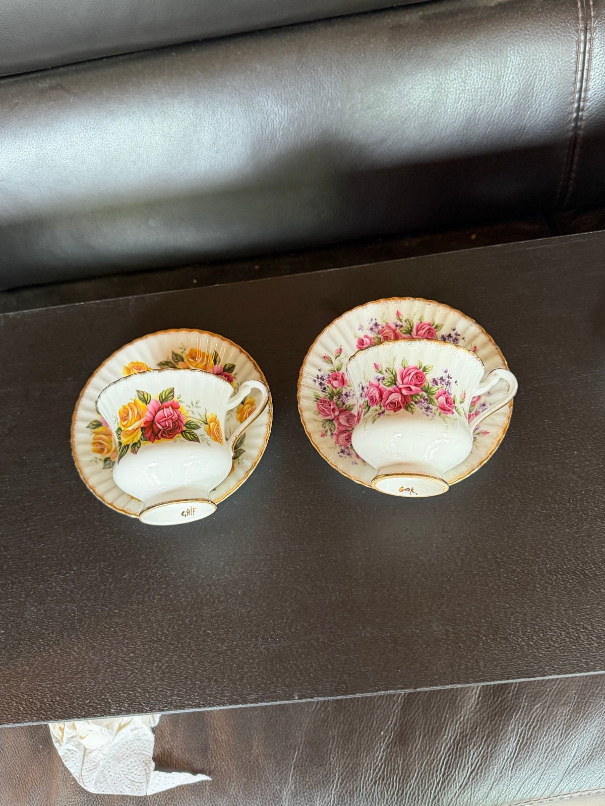 Set van 2 Vintage Paragon Theekopjes met Schotels, Ophalen of Verzenden