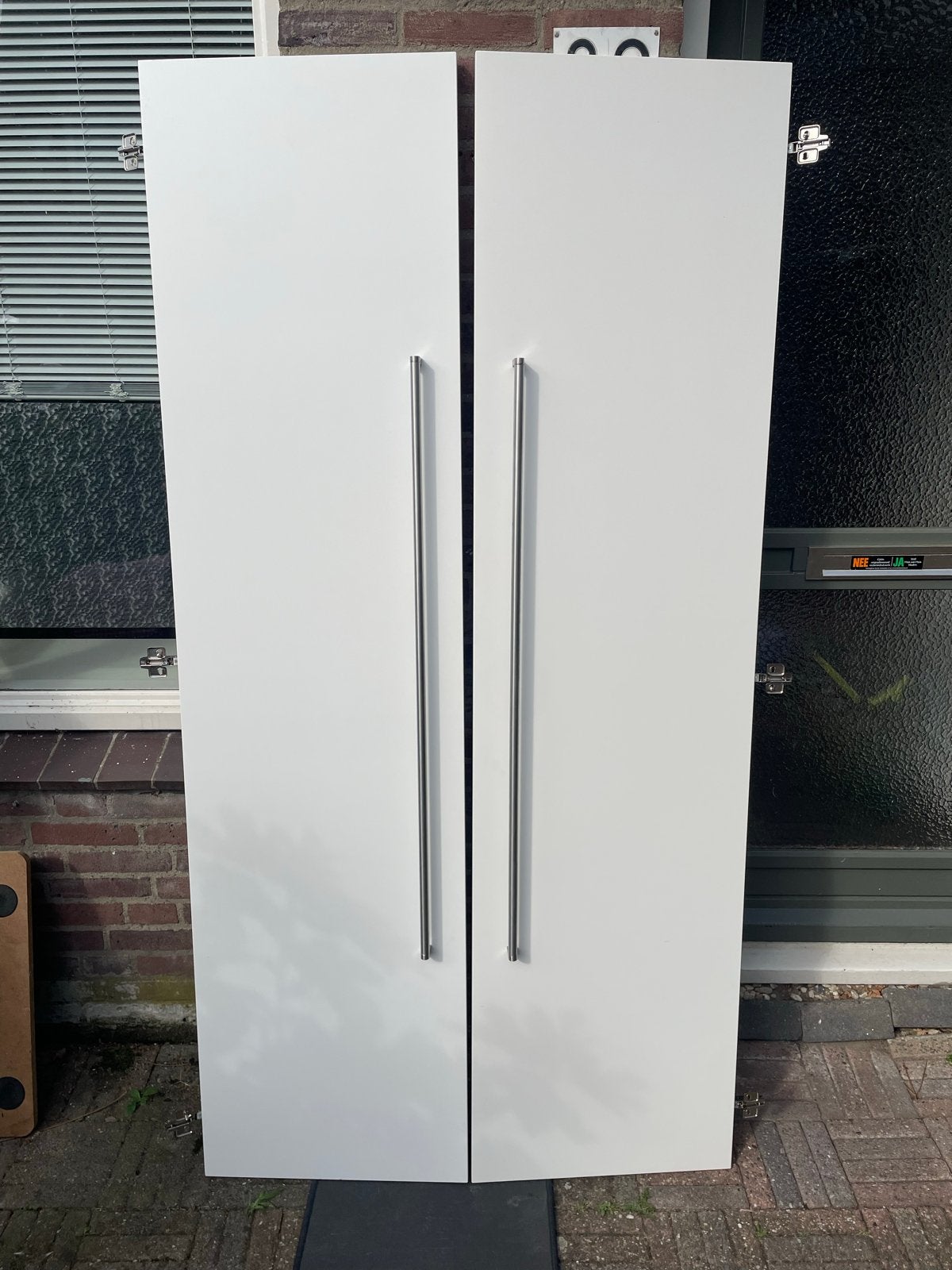 Witte kastdeuren IKEA PAX 200 50 inclusief greep&scharnieren, Ophalen, Overige materialen, 200 cm of meer, 50 tot 100 cm
