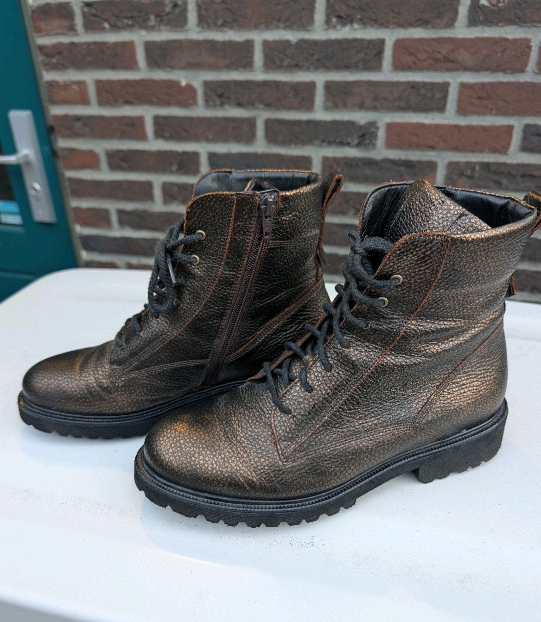 Durea bronzen leren veter laarzen NIEUW maat 39, Kleding | Dames, Schoenen, Durea, Bruin, Lage of Enkellaarzen, Nieuw