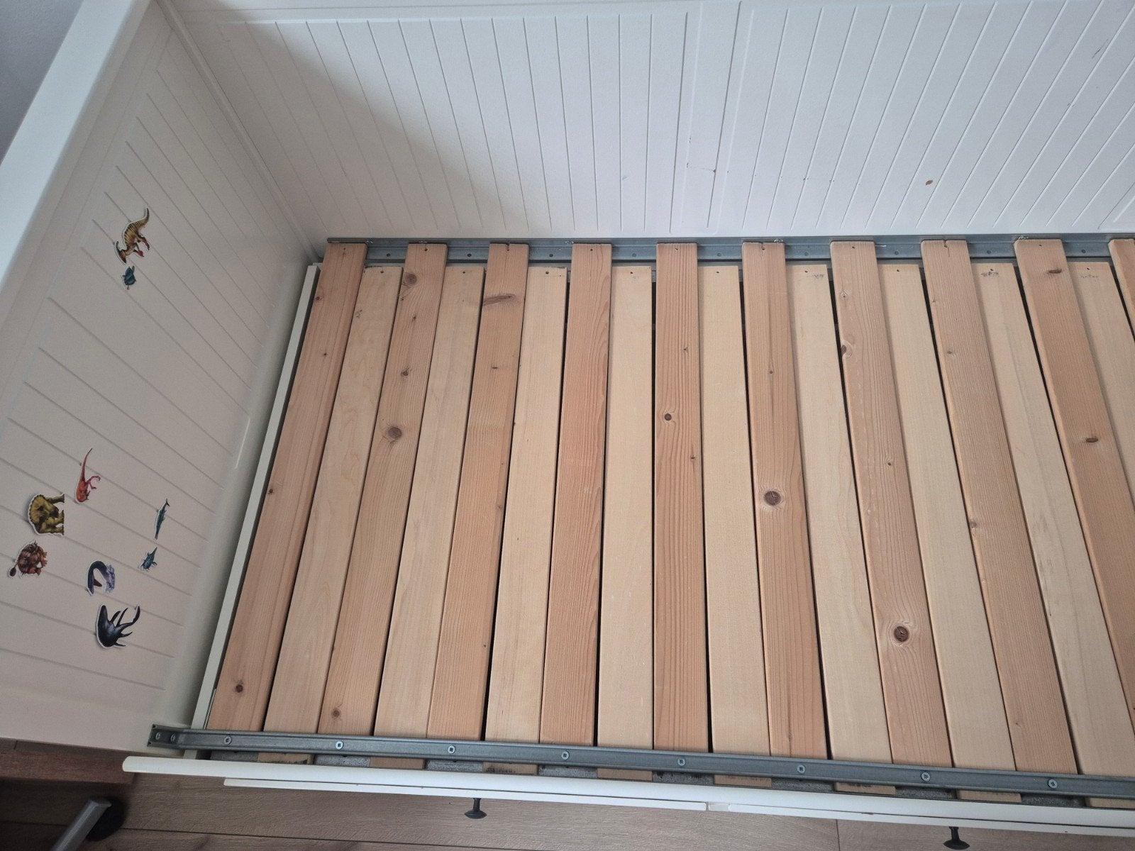 IKEA Hemnes bedbank met 3 lades en lattenbodem, Ophalen, Wit, Tweepersoons, Scandinavisch