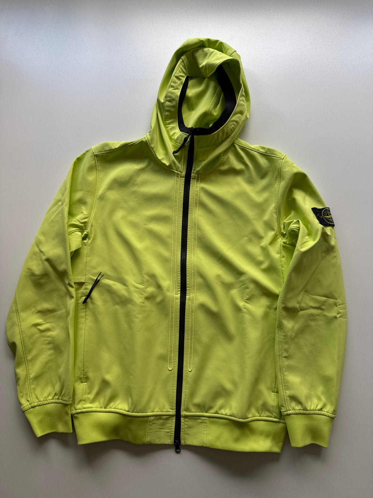 Stone Island Light Soft Shell-R Jas - Maat L, Kleding | Heren, Jassen | Zomer, Ophalen of Verzenden, Zo goed als nieuw, Maat 52/54 (L)