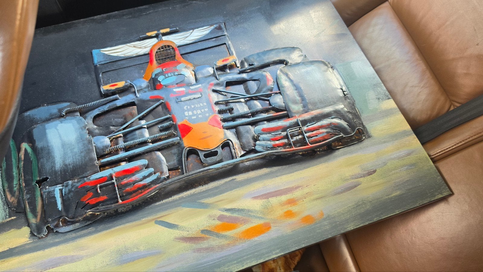 3D Metalen Schilderij Red Bull F1 Auto Wanddecoratie, Ophalen, Overige onderwerpen, 50 - 100 cm, Wanddecoratie