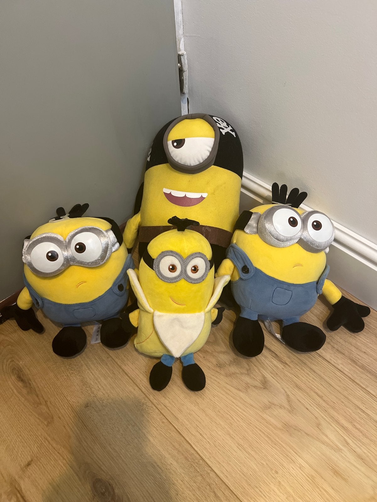 Minions Knuffels - Set van 4 Verschillende Maten, Gebruikt, Overige merken, Overige typen, Ophalen of Verzenden
