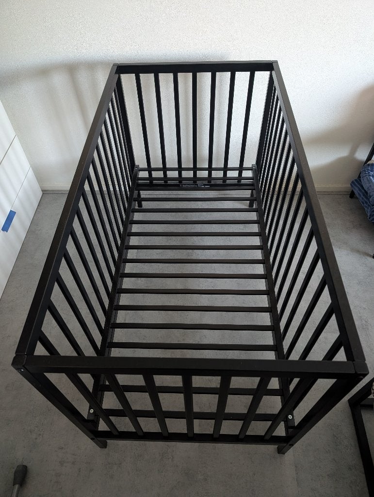 Petit Amélie zgan complete ledikant matras 60x120, Ophalen, Zo goed als nieuw, Ledikant