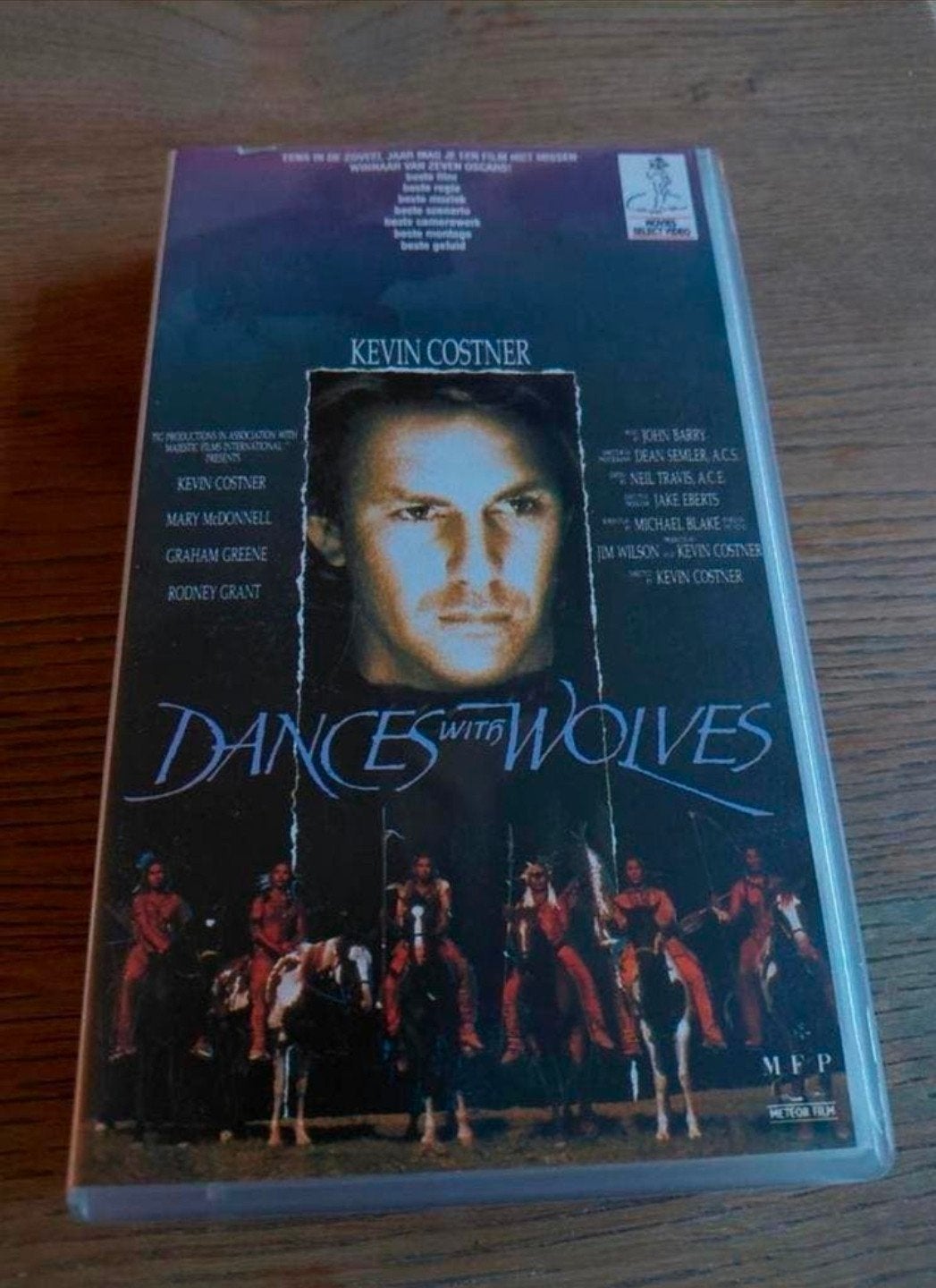 Dances with Wolves videoband. Kevin Costner., Cd's en Dvd's, Alle leeftijden, Ophalen of Verzenden, Gebruikt, VHS