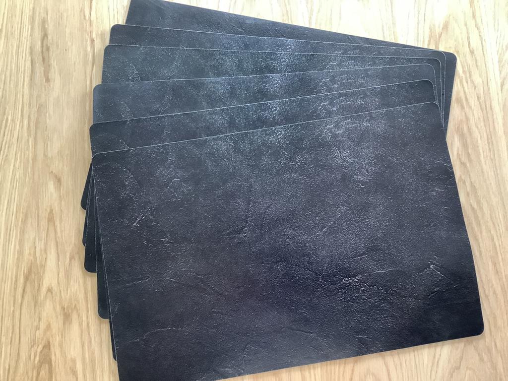 Placemats zwart 6 stuks, Ophalen of Verzenden, Bord(en), Overige stijlen, Glas