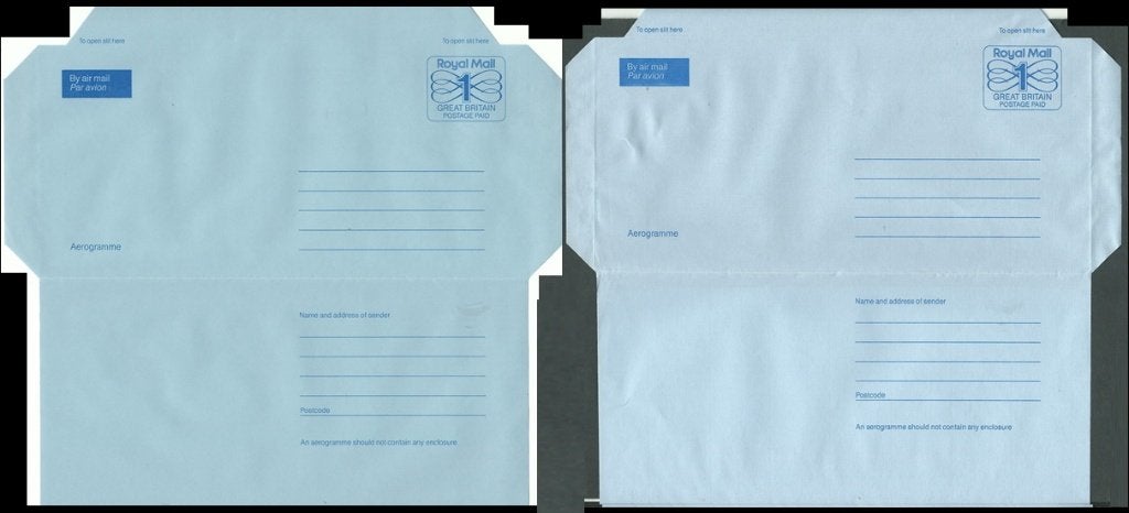 ENGELAND 1986-87 2x NVI Airletters, 113+120, Postfris., Verzenden, Postfris