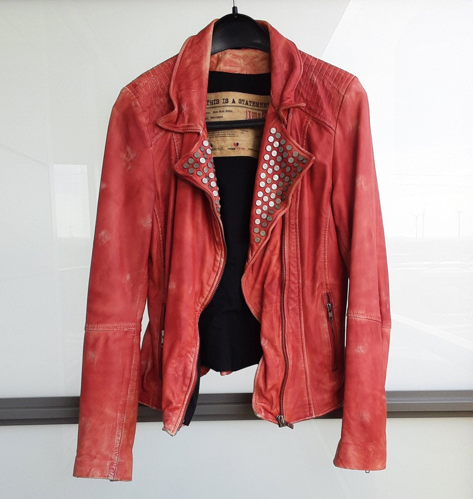 Goosecraft Miss Nine Biker Stud Leren Jas - Maat L, Kleding | Dames, Goosecraft, Maat 42/44 (L), Ophalen of Verzenden, Gedragen