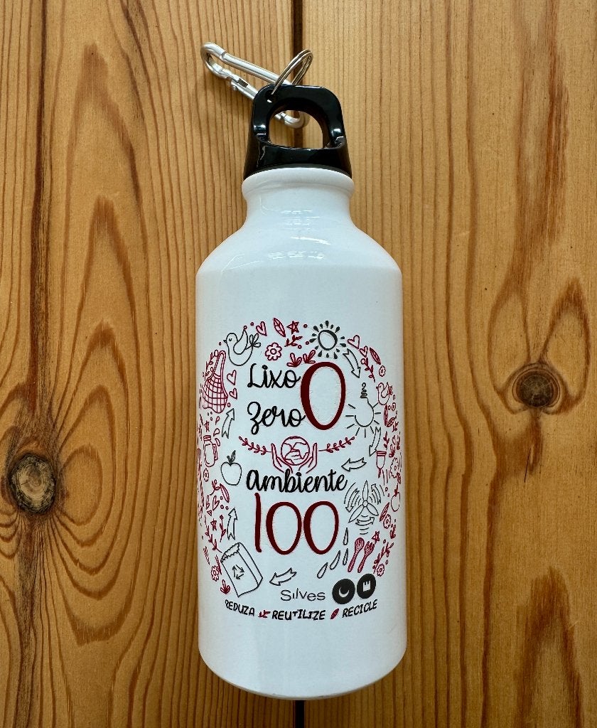 Aluminium Fles / drinkfles / waterfles - Lixo Zero Ambiente, Sport en Fitness, Ophalen of Verzenden, Nieuw