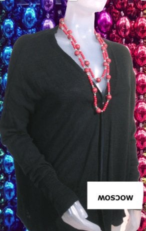 MOSCOW 🍂openvallende linnen mix vest mt XS, Verzenden, Zwart, Maat 34 (XS) of kleiner, Moscow