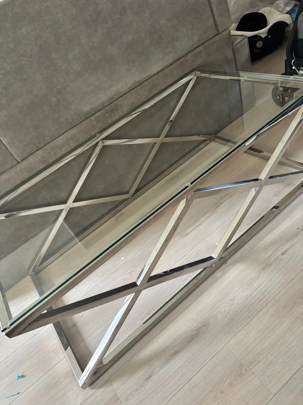salontafel eric kuster zilver, Ophalen, 100 tot 150 cm, 50 tot 100 cm, Zo goed als nieuw