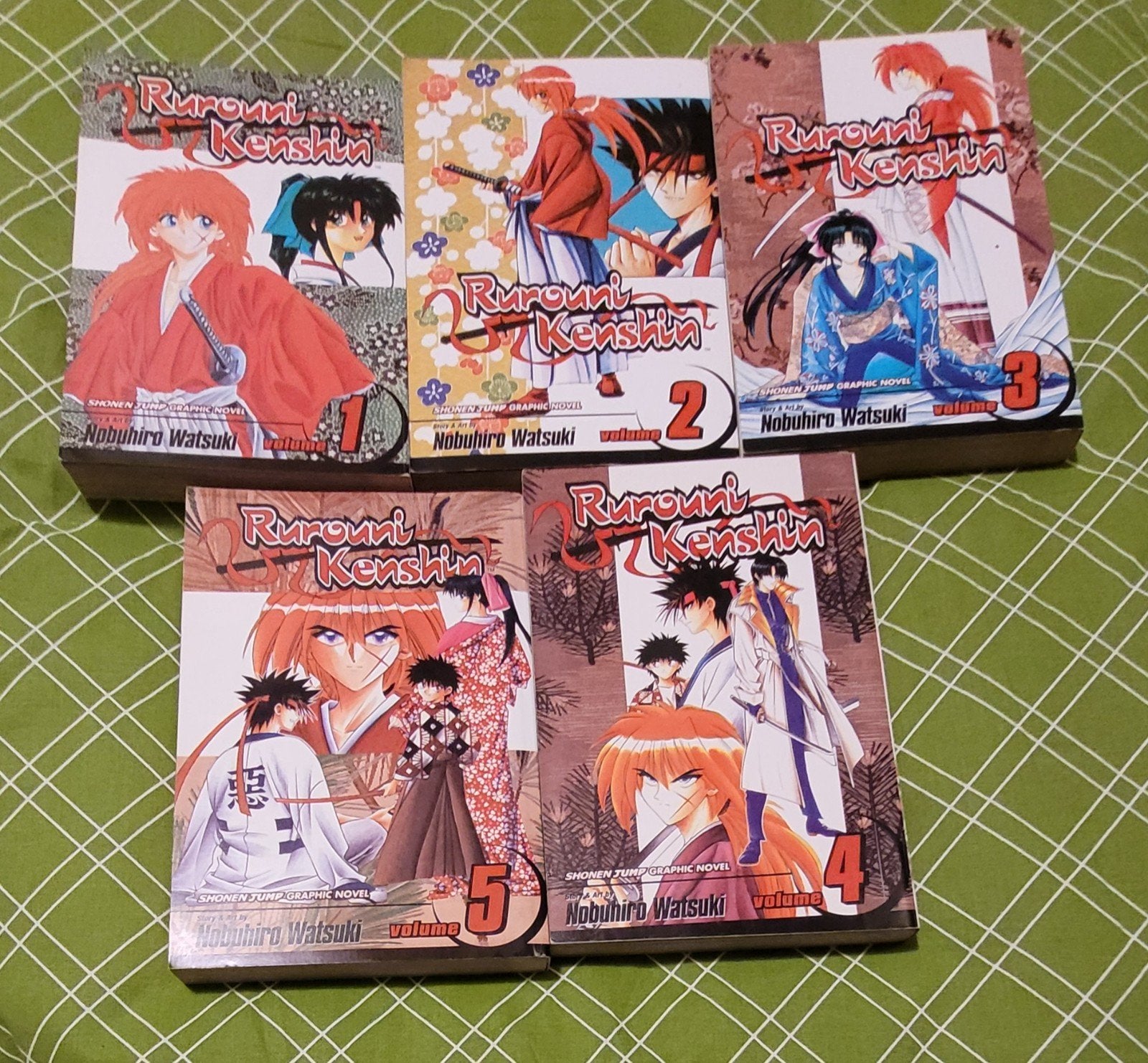 Manga's Rurouni kenshin vol. 1 tm 5, Meerdere comics, Ophalen of Verzenden, Gelezen, Japan (Manga)