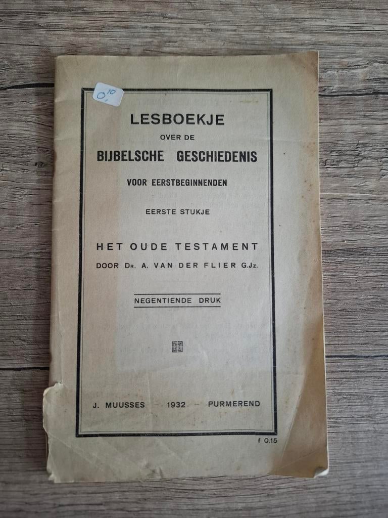 Oud lesboekje Bijbelsche Geschiedenis voor eerstbeginnenden, Antiek en Kunst, Antiek | Boeken en Bijbels, Ophalen of Verzenden