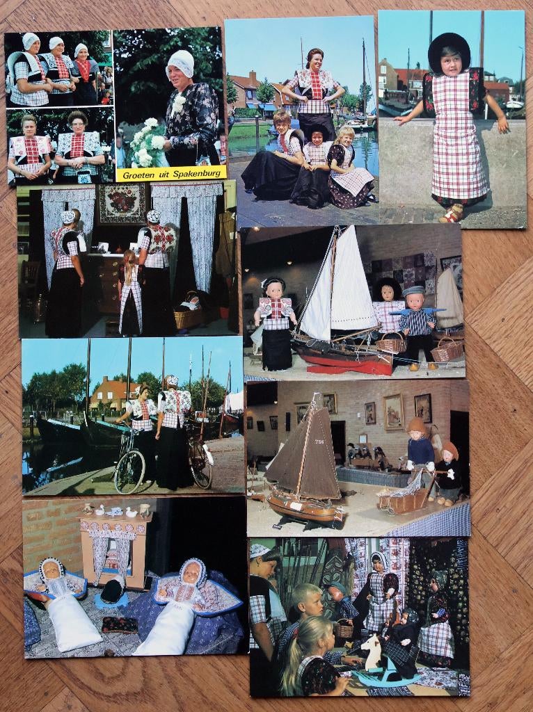 10 ansichtkaarten Spakenburg klederdracht., Ophalen of Verzenden, Ongelopen, Klederdracht