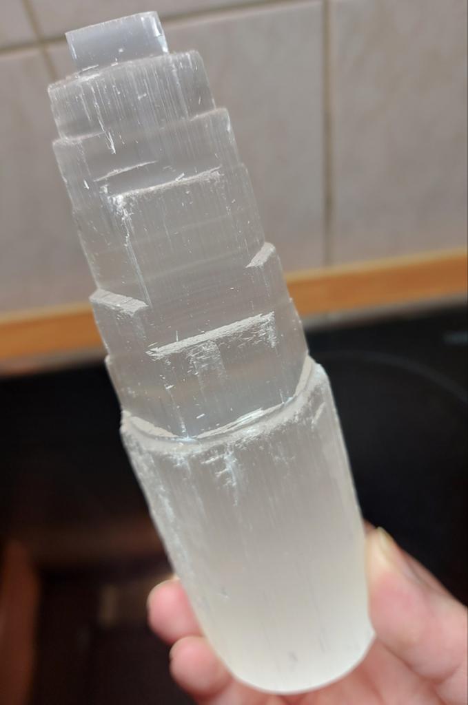 Grote Seleniet Toren 15cm!, Sieraden, Tassen en Uiterlijk, Edelstenen, Ophalen of Verzenden, Zo goed als nieuw