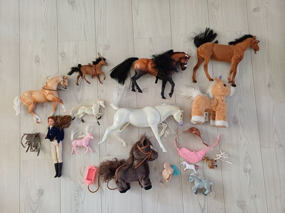 Barbie en paarden speelgoed set, Ophalen of Verzenden, Gebruikt, Overige typen