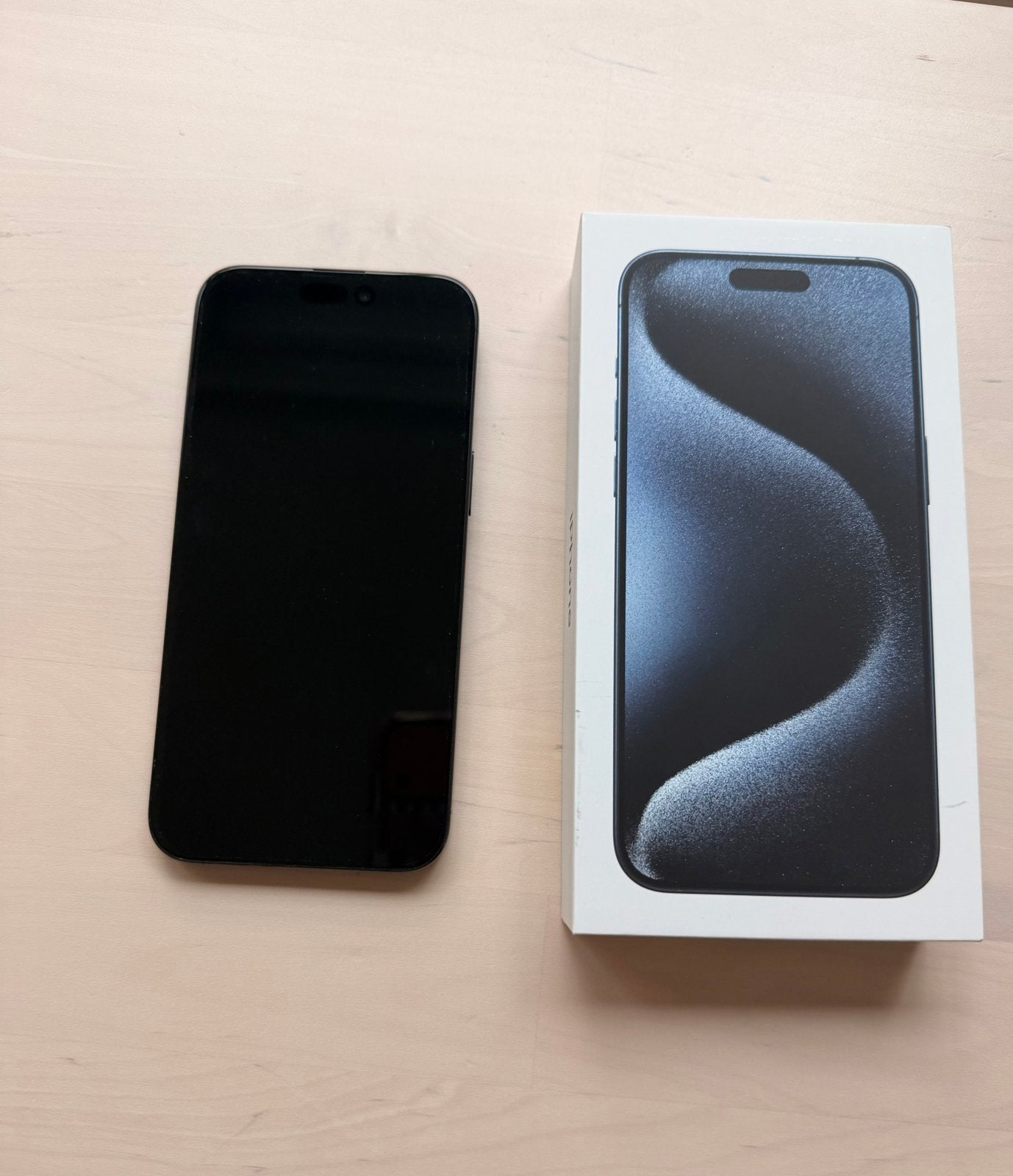 Iphone 15 Pro Max Blauw Titanium 128 GB Goed als nieuw, Ophalen, 128 GB, Blauw, IPhone 15 Pro Max